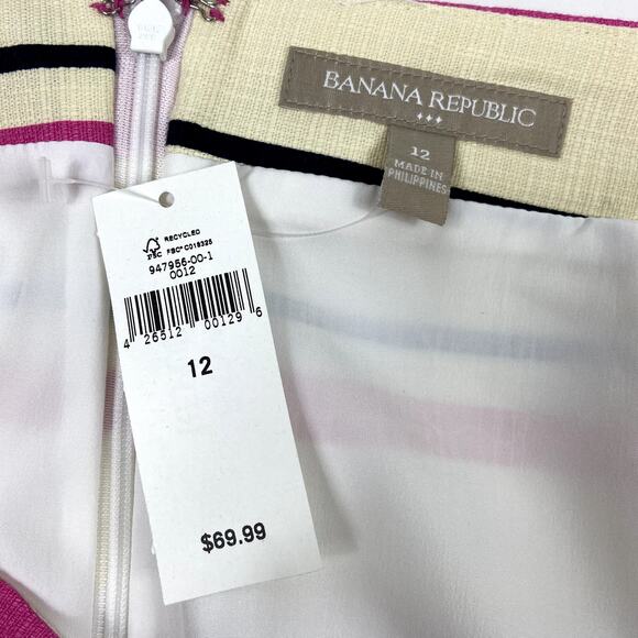 NWT Banana Republic Stripe Pencil Skirt Size 12 MSRP $70 - Picture 5 of 7